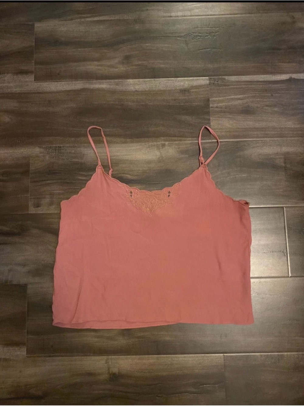 H&M Dusty Rose Lace-Trim Camisole
